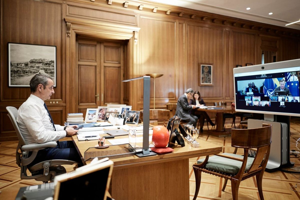 Στην τηλεδιάσκεψη των ηγετών της ΕΕ για την Ουκρανία συμμετείχε ο Κ. Μητσοτάκης