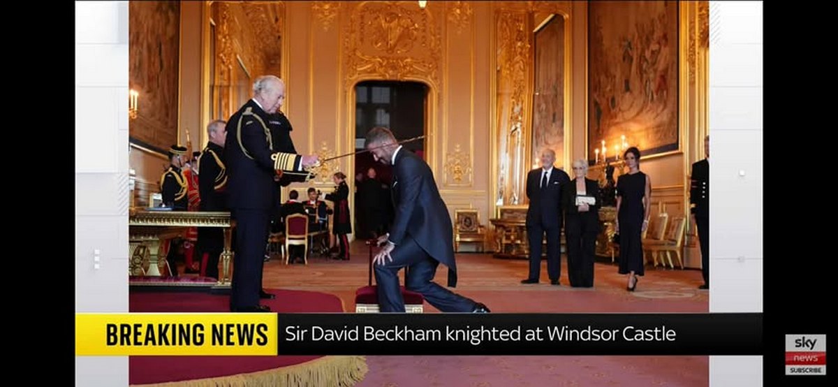 Ο Ντέιβιντ Μπέκαμ έγινε «Σερ»: Έλαβε τον τίτλο του ιππότη από τον βασιλιά Κάρολο (VIDEO)