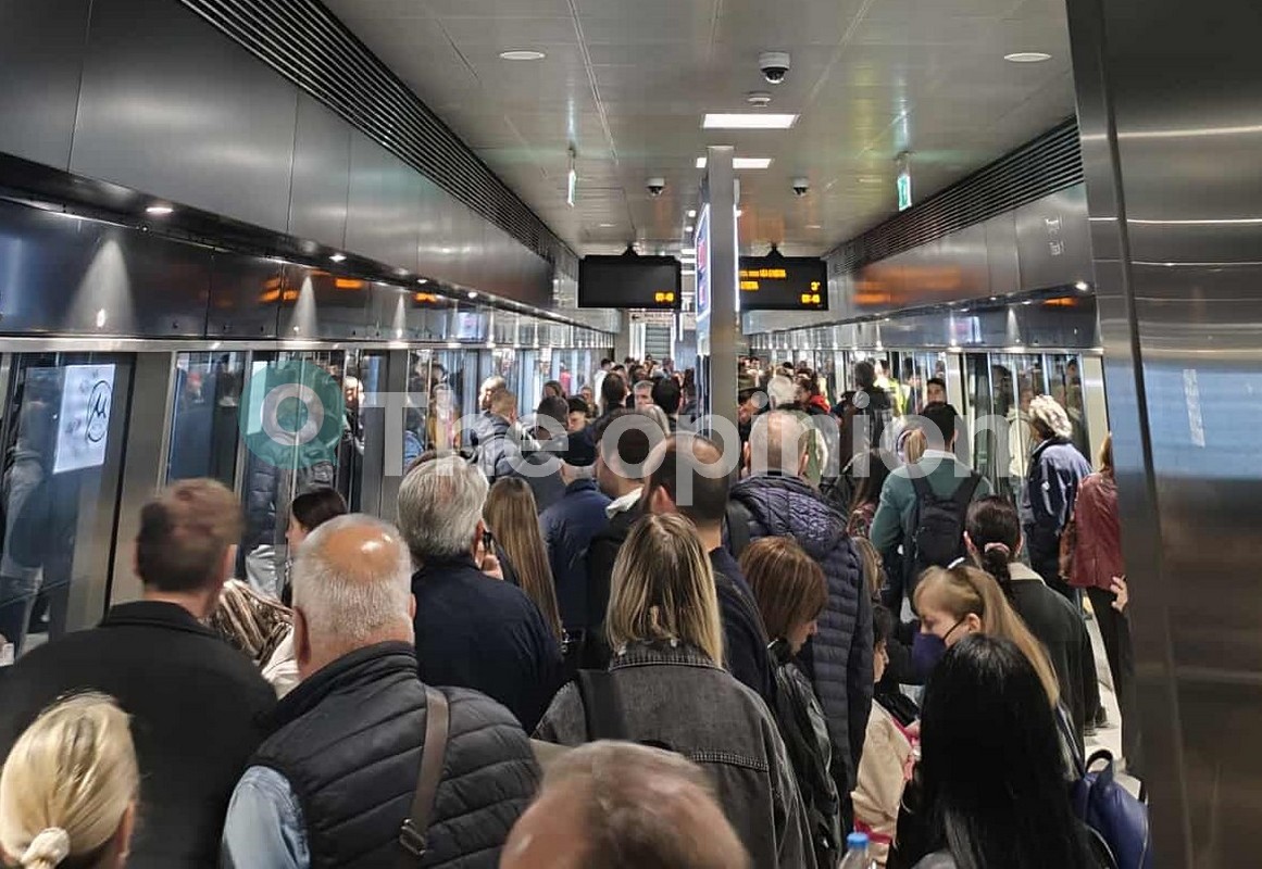 Μεγάλη ταλαιπωρία  των επιβατών το πρωί στο μετρό Θεσσαλονίκης (ΦΩΤΟ)