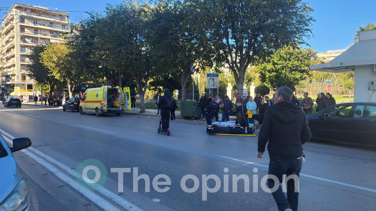 Αυτοκίνητο χτύπησε πεζό στην Αριστοτέλους (ΦΩΤΟ)