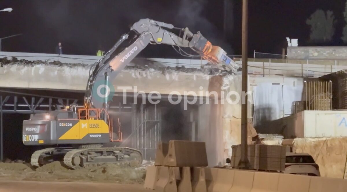 Ξεκίνησε η «επιχείρηση» κατεδάφισης στη γέφυρα Πανοράματος – Κλειστός ο Περιφερειακός