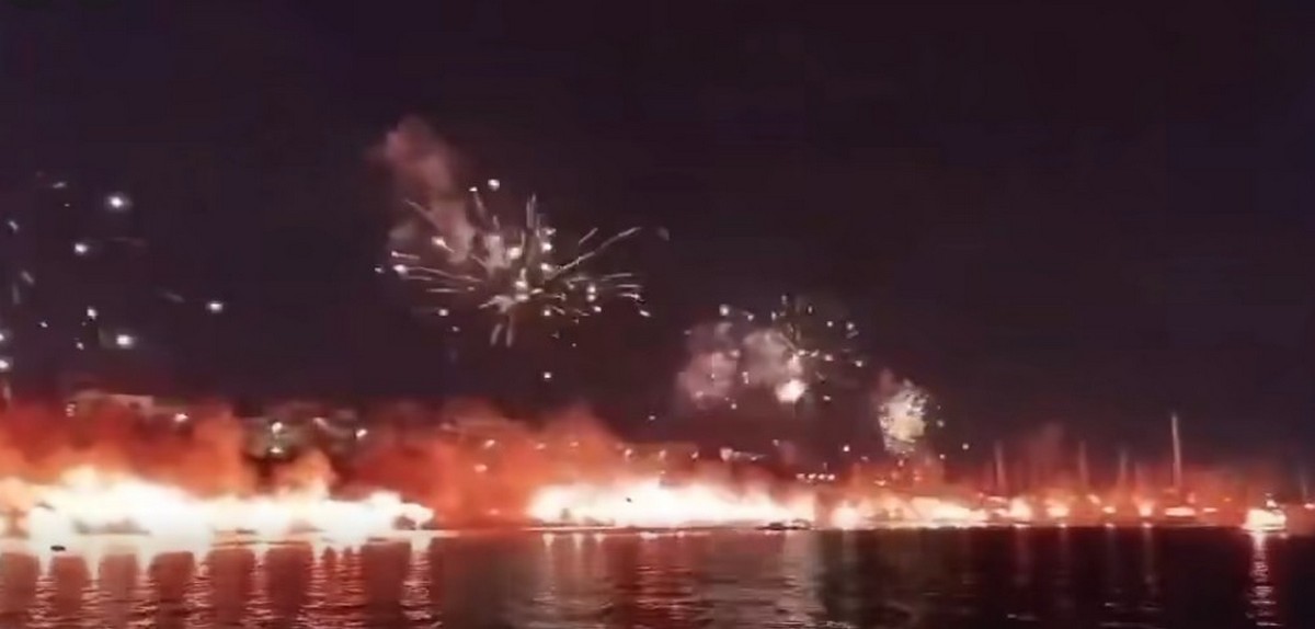 «Κάηκε» η Καλαμαριά για τα 100 χρόνια του Απόλλωνα (VIDEO)