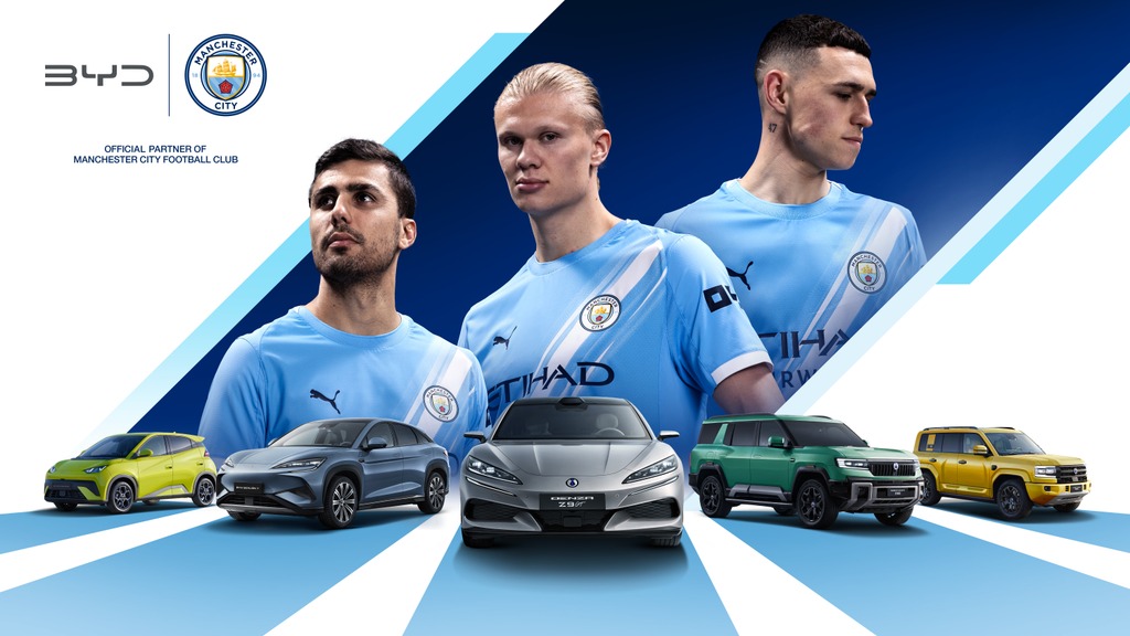 Η BYD επίσημος συνεργάτης της Manchester City