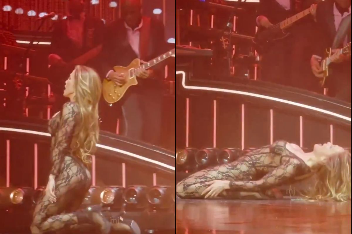 H Τζένιφερ Λόπεζ με διάφανη φόρμα βάζει «φωτιά» στην σκηνή (VIDEO)