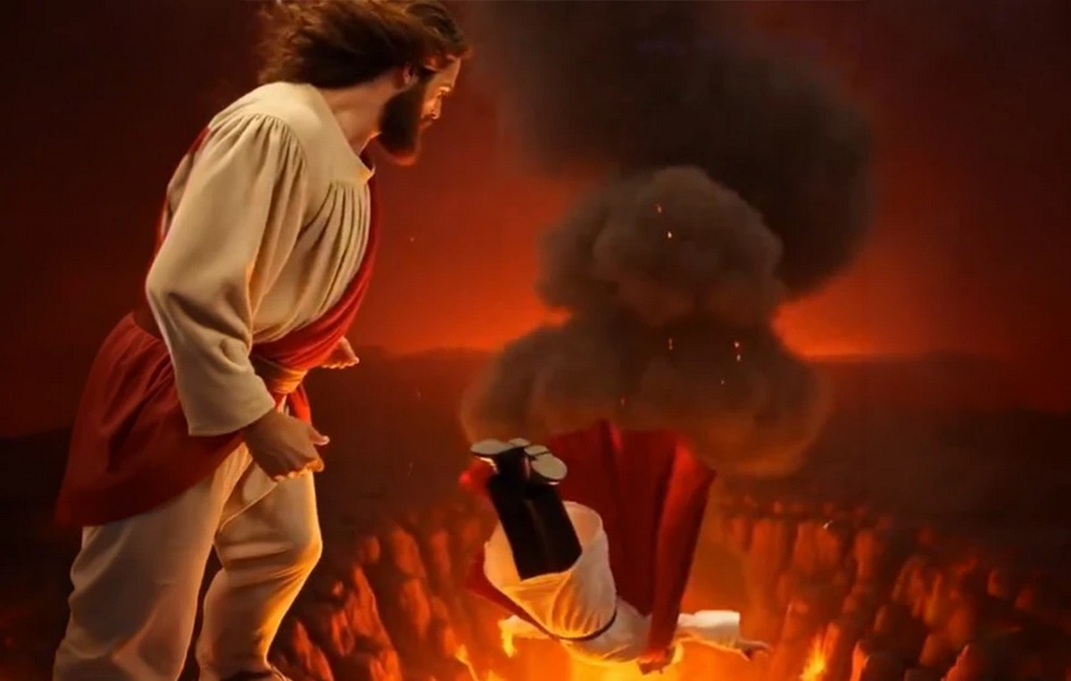 Το Ιράν «απάντησε» στον Τραμπ με ΑΙ βίντεο: Ο Ιησούς Χριστός τον χτυπά και τον πετάει στην κόλαση