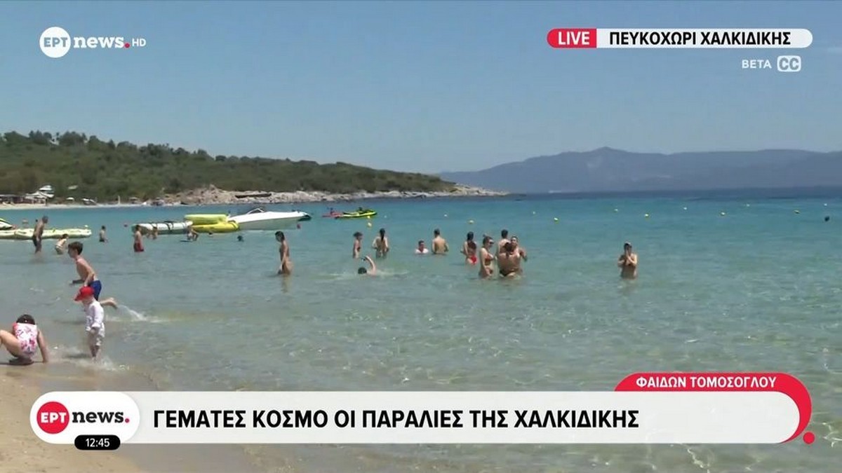 Χαλκιδική: Γεμάτη για το τριήμερο, «χαμός» στις παραλίες (VIDEO)