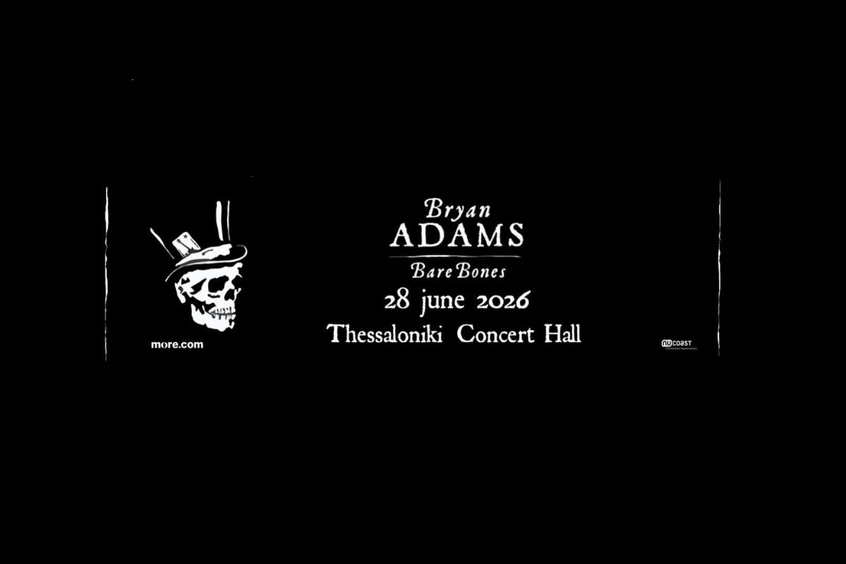 Bryan Adams – The Bare Bones Live: Επιστρέφει στη σκηνή του Μεγάρου Μουσικής Θεσσαλονίκης