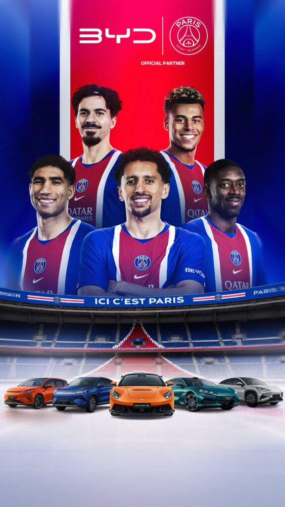 BYD και Paris Saint-Germain μαζί προς την κορυφή
