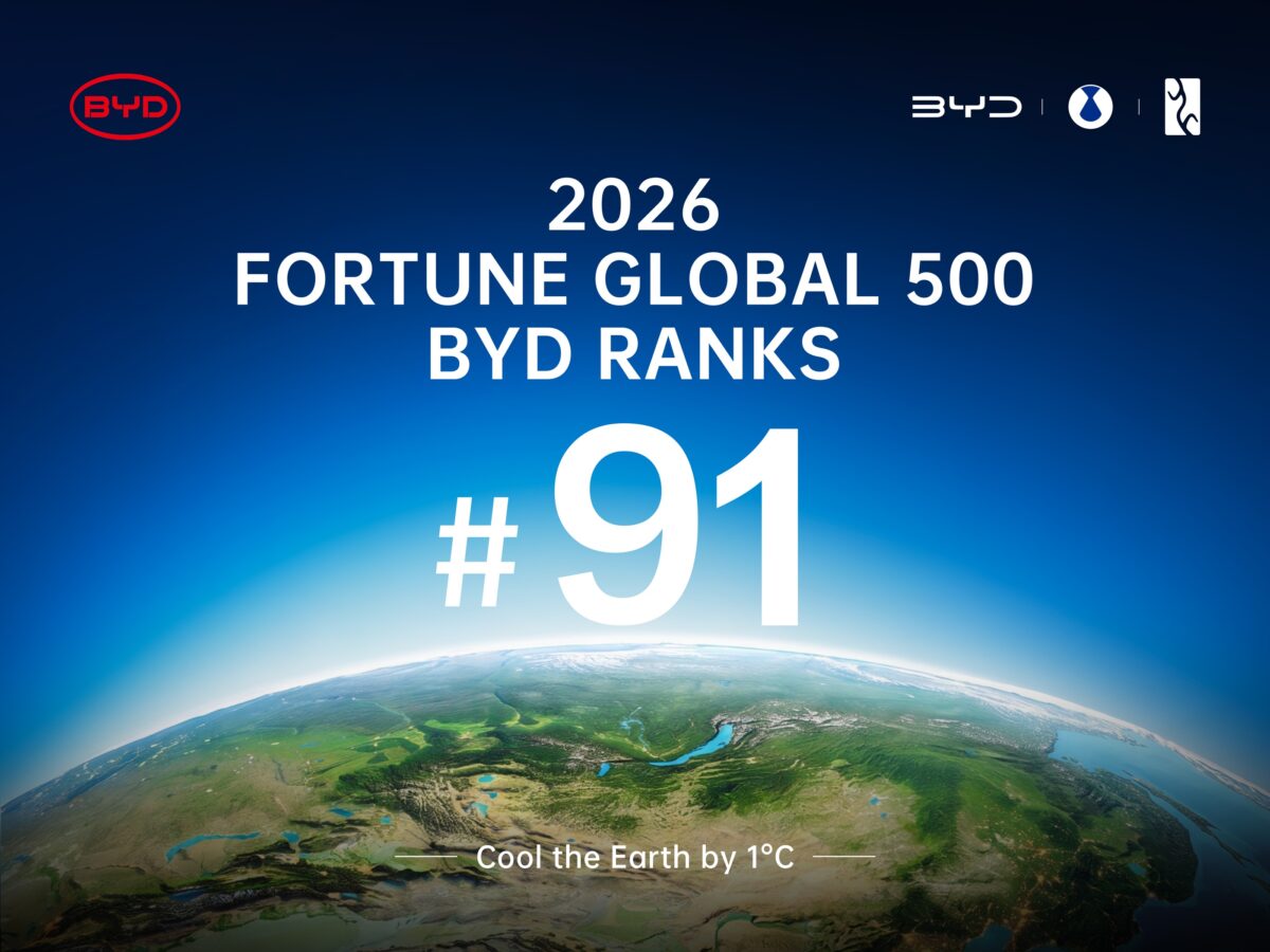 Η BYD στην 91η θέση της λίστας Fortune Global 500