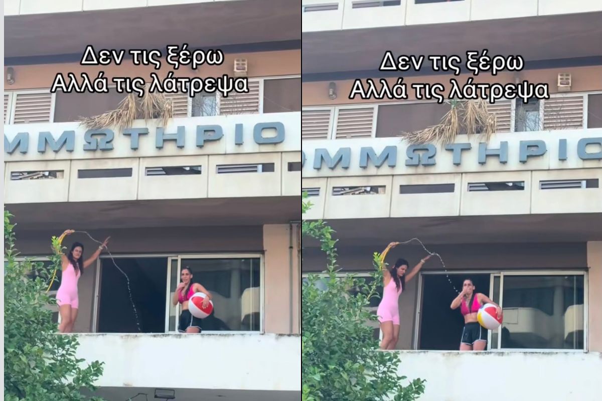 Στα «κόκκινα» η θερμοκρασία στην Αθήνα και βγήκαν στο μπαλκόνι για μπάνιο (VIDEO)