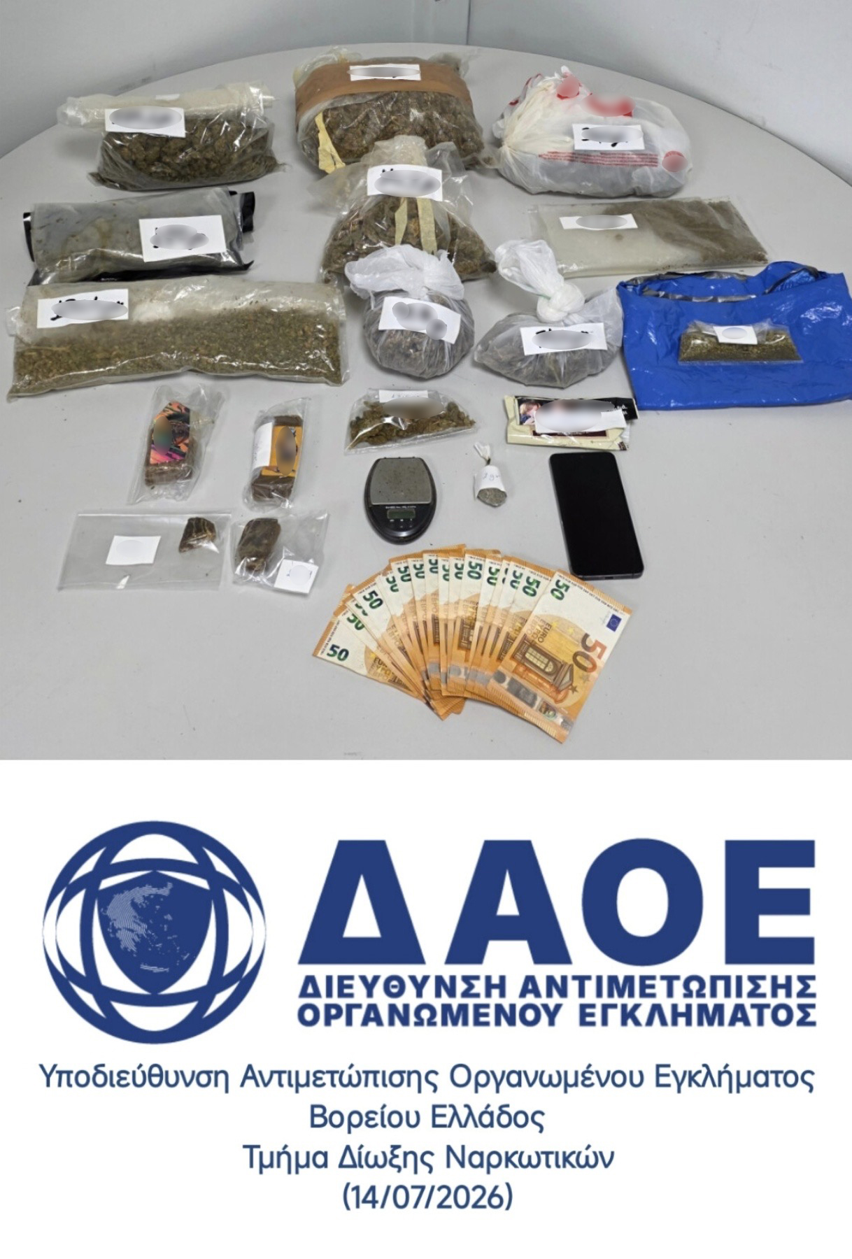 Χειροπέδες σε 28χρονο στη Θεσσαλονίκη για κατοχή ναρκωτικών (ΦΩΤΟ)