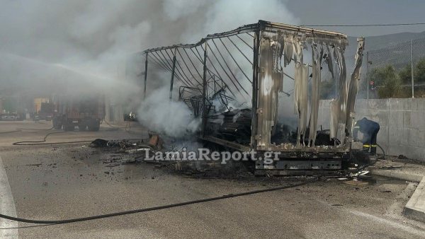 Στις φλόγες φορτίο νταλίκας στην εθνική οδό Λαμίας – Θεσσαλονίκης (ΦΩΤΟ-VIDEO)