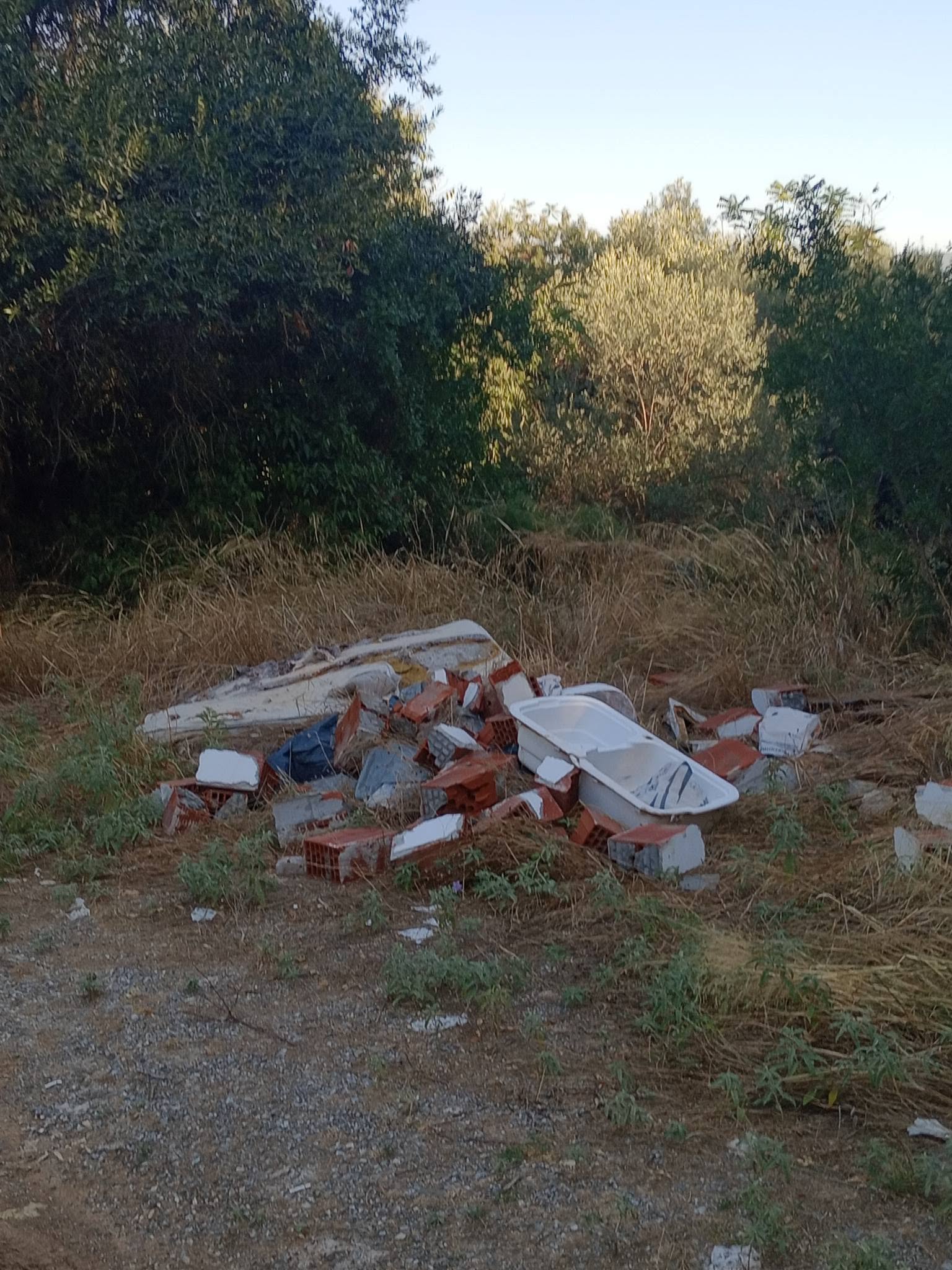 Πέταξαν μπανιέρα, καναπέ και παλέτες σε δασική περιοχή στη Θεσσαλονίκη (ΦΩΤΟ)