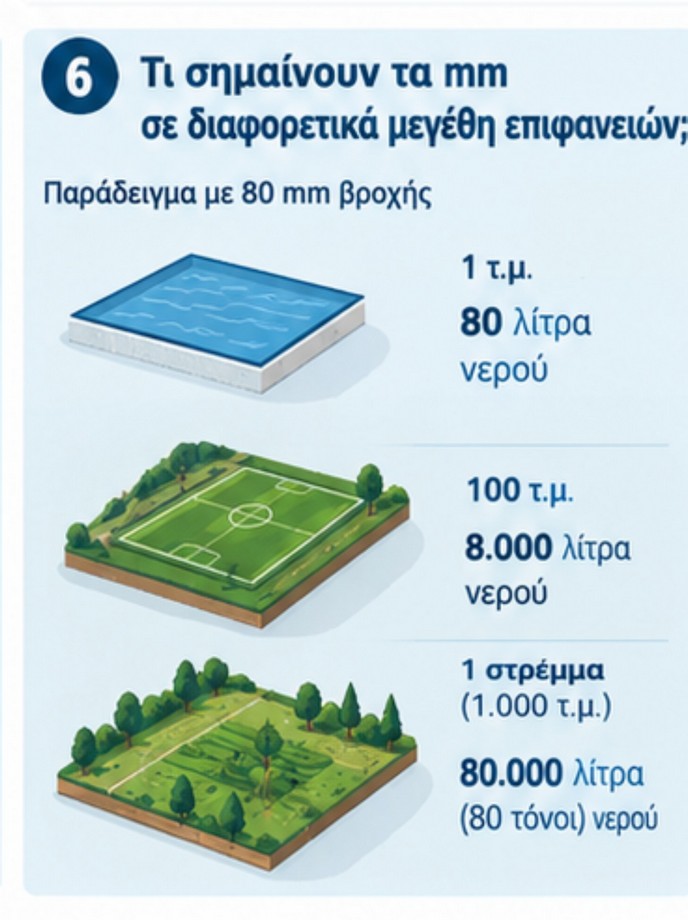Τι σημαίνουν τα «80 χιλιοστά βροχής» και γιατί μπορεί να είναι επικίνδυνα