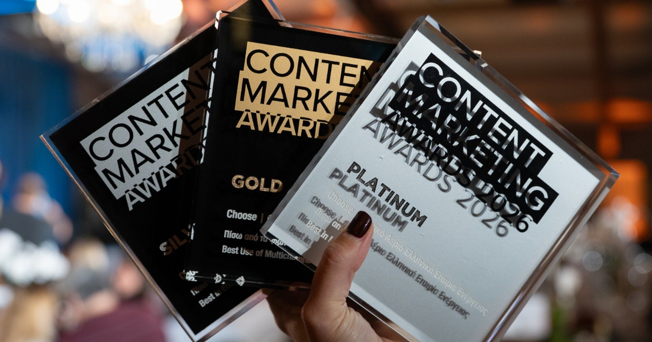 Τρεις διακρίσεις για την Choose στα Content Marketing Awards: Platinum, Gold και Silver για την καμπάνια «Πίσω από τα Φώτα» (ΦΩΤΟ)