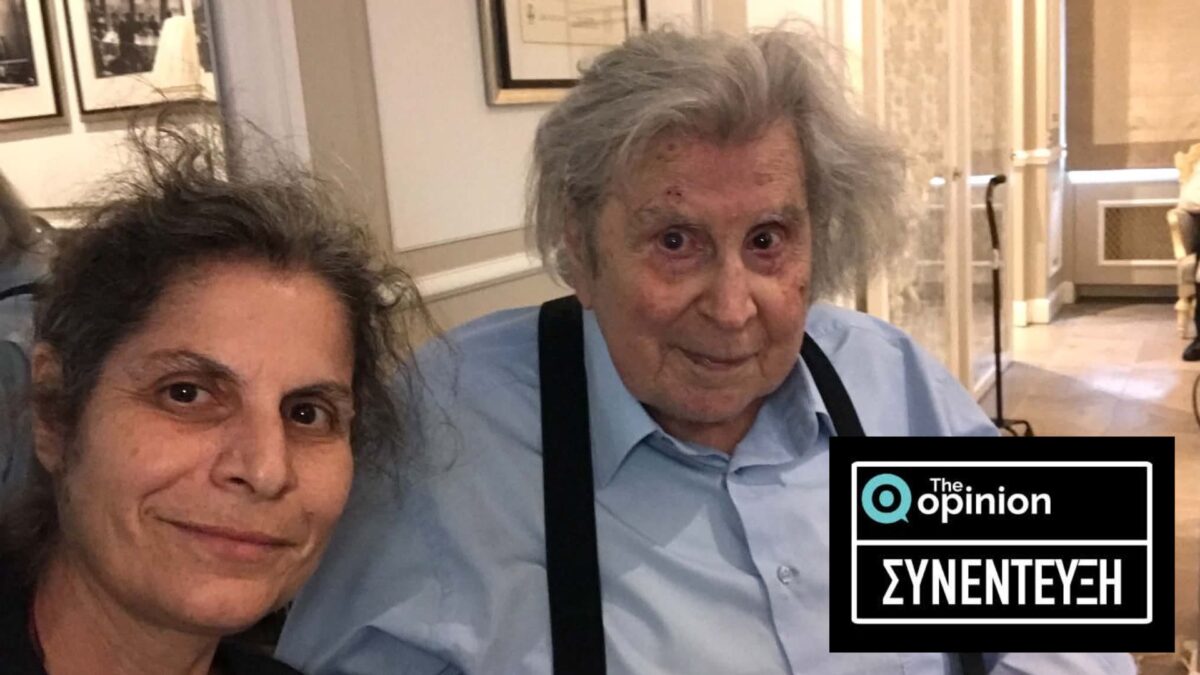 Η Μαργαρίτα Θεοδωράκη με τον Μίκυ.