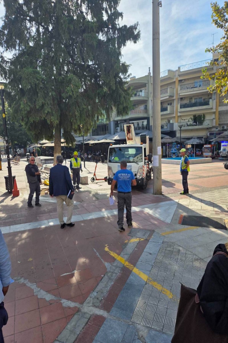 Υπογειοποίηση καλωδίων στην κεντρική πλατεία Ευόσμου
