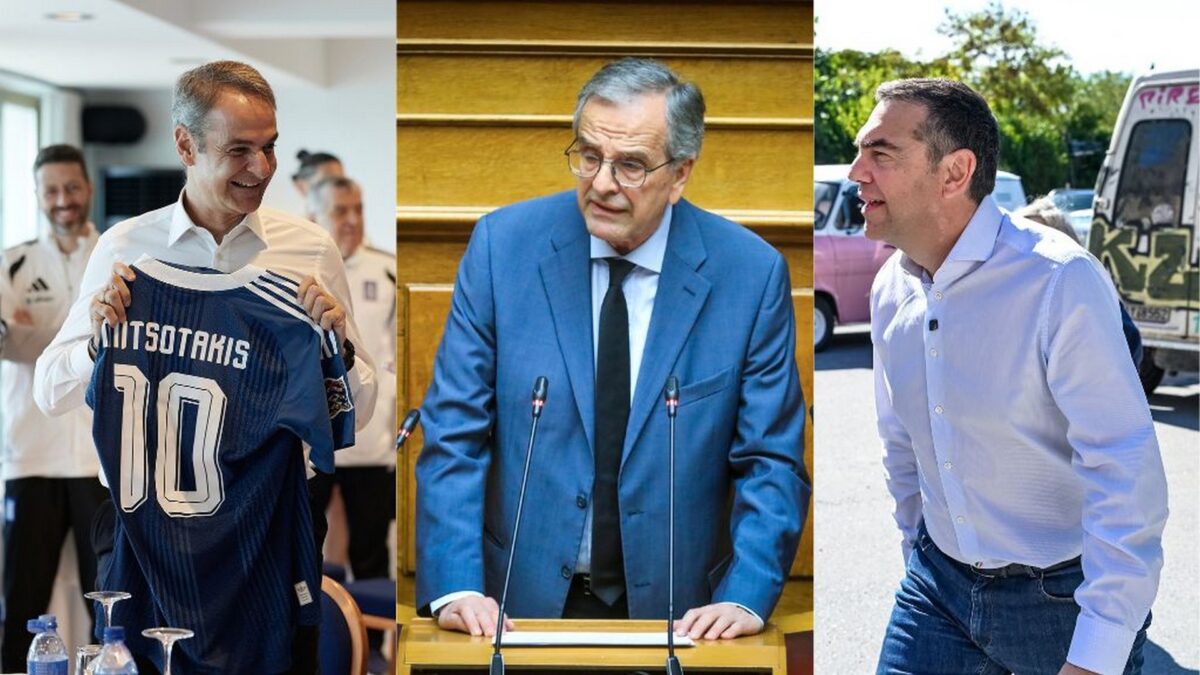 Το «8άρι» του Μητσοτάκη, η πόρτα του Σαμαρά και τα βέλη στον Τσίπρα