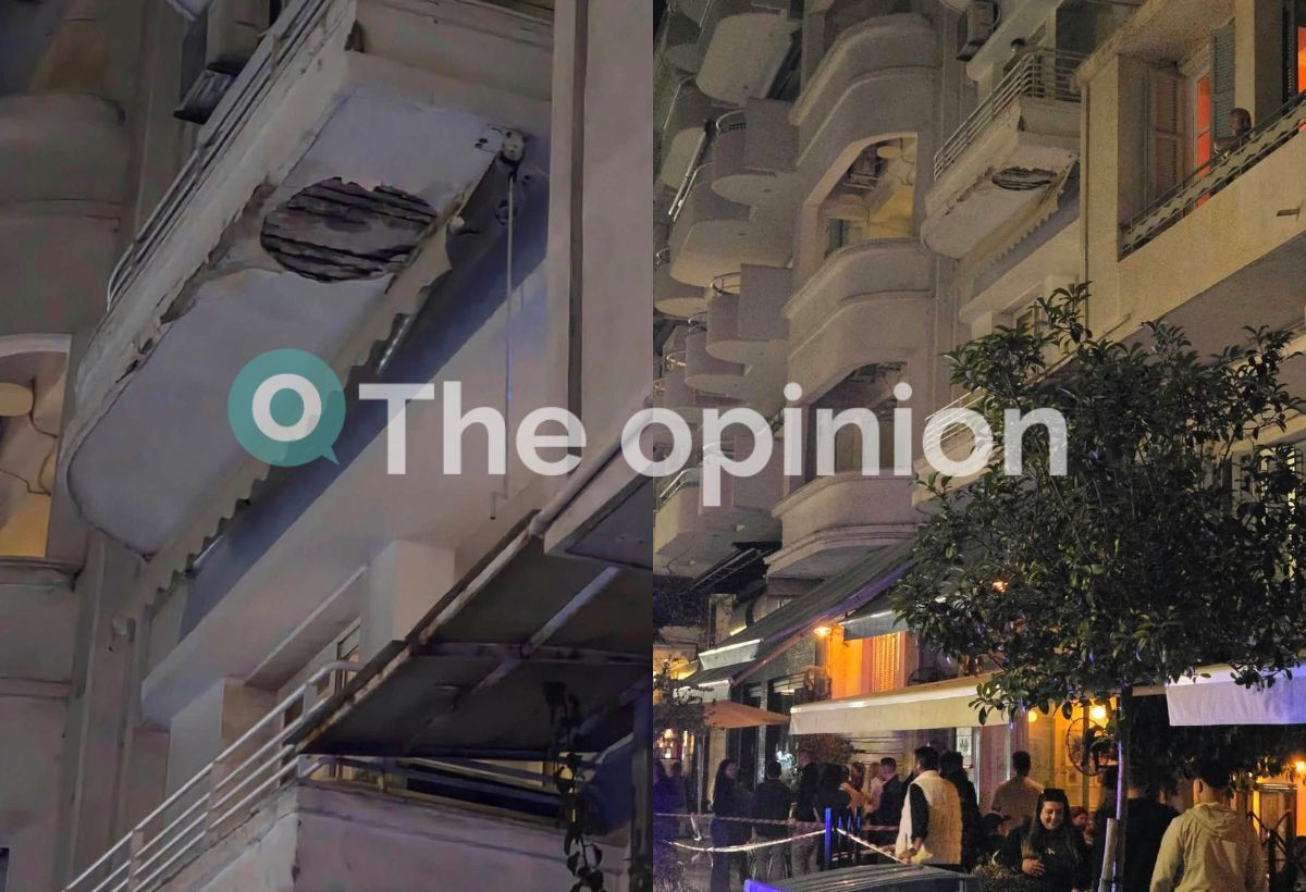 Αναστάτωση στο κέντρο της Θεσσαλονίκης: Έπεσαν σοβάδες από μπαλκόνι πολυκατοικίας στην Παλιά Παραλία (ΦΩΤΟ)