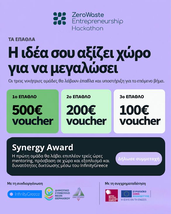 Zero-Waste Entrepreneurship Hackathon: Νέες ιδέες για τη βιώσιμη επιχειρηματικότητα και την κυκλική οικονομία